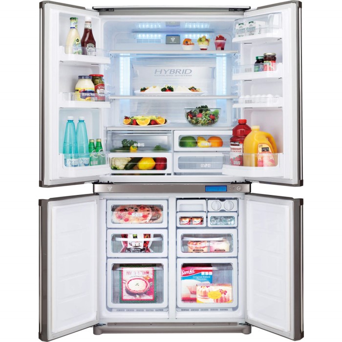 Sharp SJF740STSL 4 Door Freestanding Fridge Freezer Appliances Direct